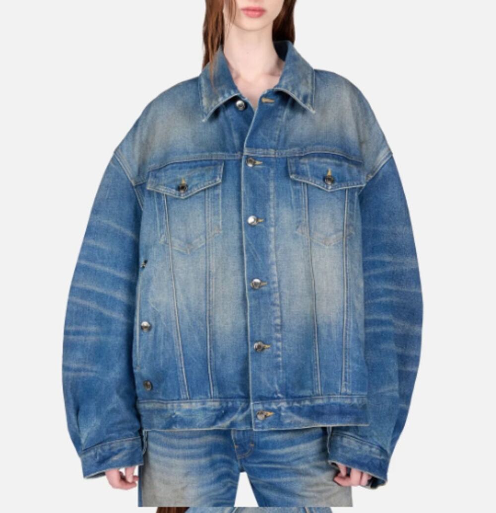 Haikure New Janet Denim Jacket in Jane Blue Sz Large NWT